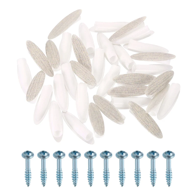 100Pcs 9mm Plastic Pocket Hole Plugs with Pocket Screws, Apricot Texture