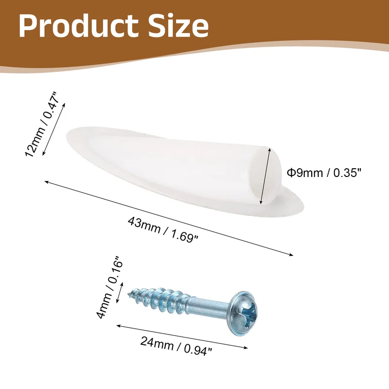 100Pcs 9mm Plastic Pocket Hole Plugs with Pocket Screws, Apricot Texture