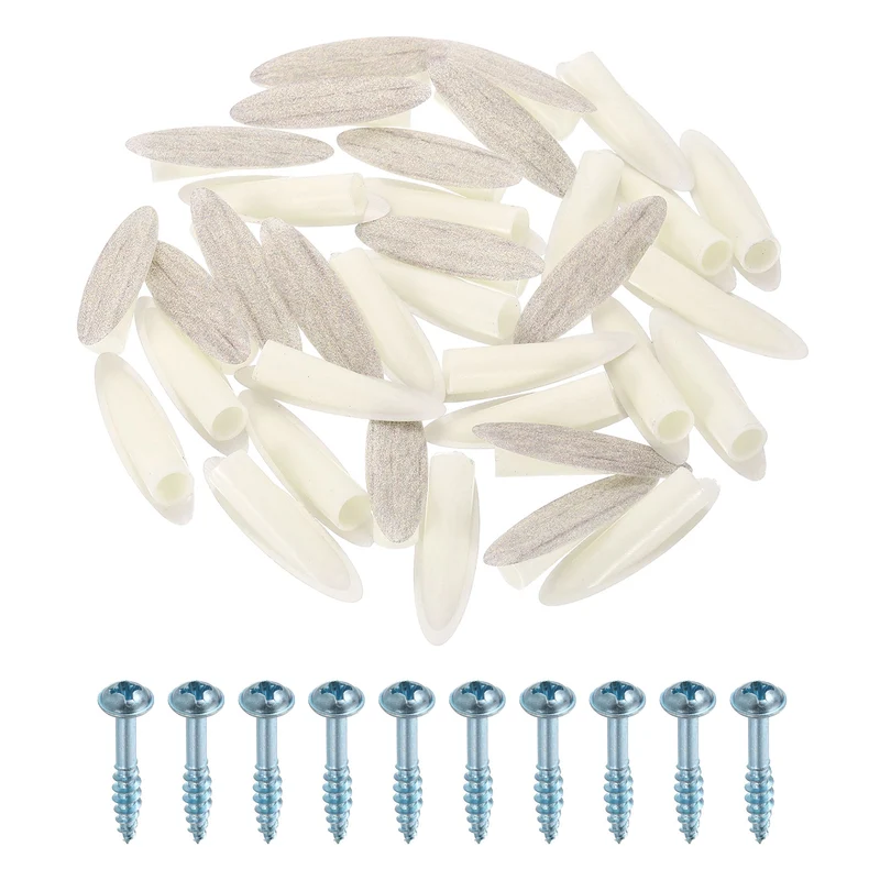 100Pcs 9mm Plastic Pocket Hole Plugs with Pocket Screws, White Oak