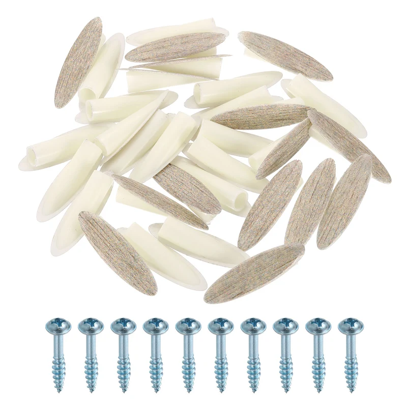 100Pcs 9mm Plastic Pocket Hole Plugs with Pocket Screws, Brown Oak
