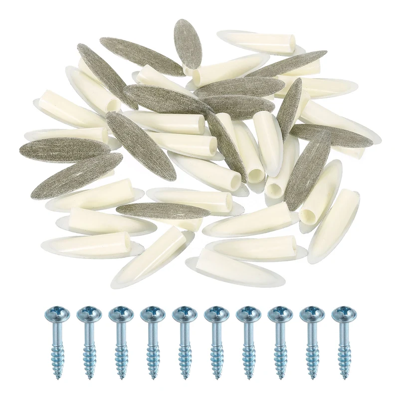 100Pcs 9mm Plastic Pocket Hole Plugs with Pocket Screws, Gray/White