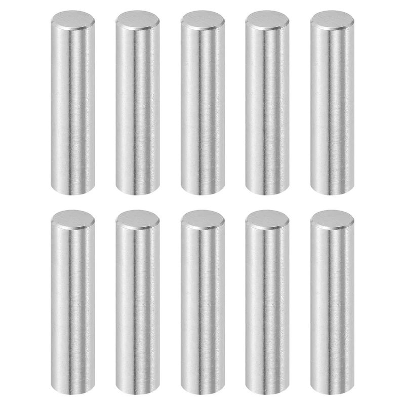 10 Pcs 10 mm x 40 mm Dowel Pins, 316L Stainless Steel Shelf Support Peg Pin