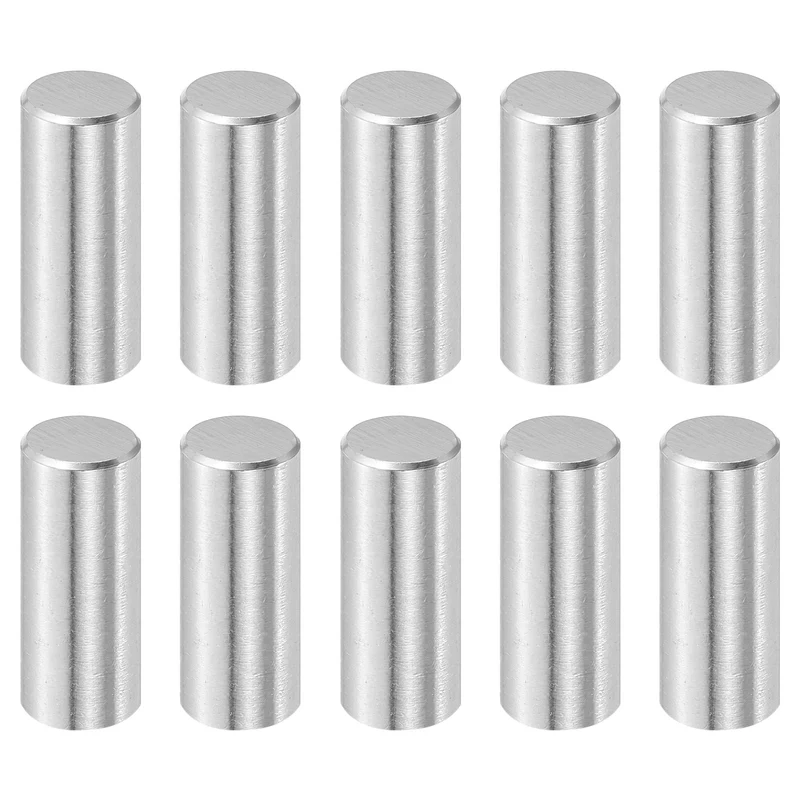 10 Pcs 10 mm x 25 mm Dowel Pins, 316L Stainless Steel Shelf Support Peg Pin