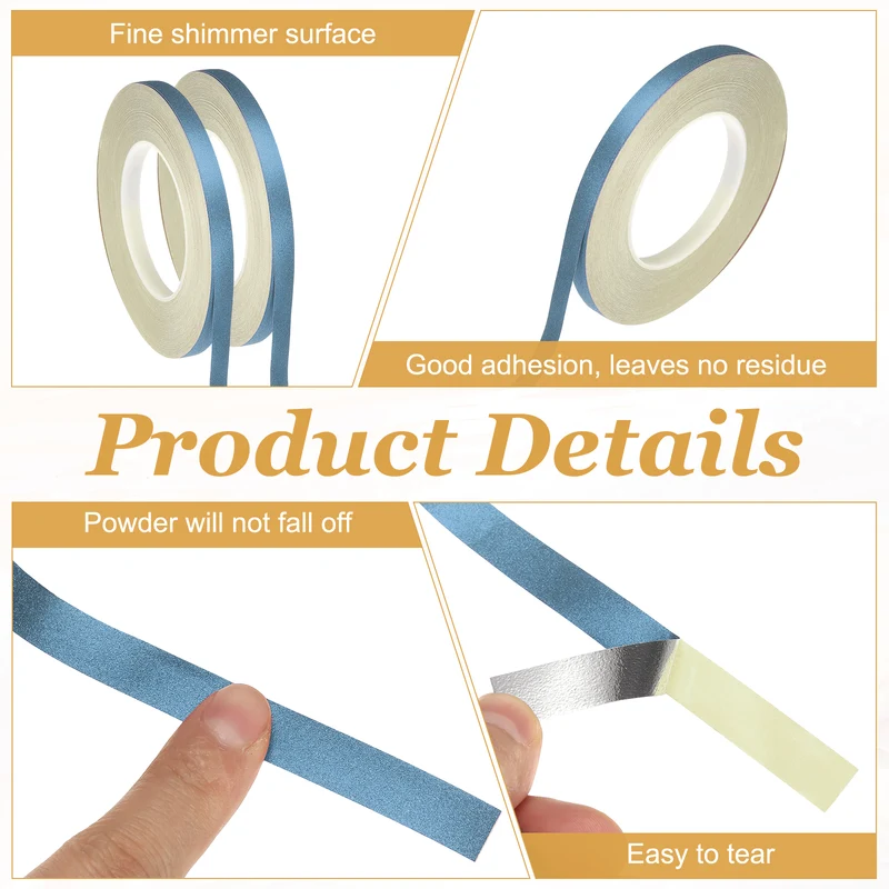 1 Rolls 0.4 Inch x 55 Yards Glitters Washi Tape Blue]