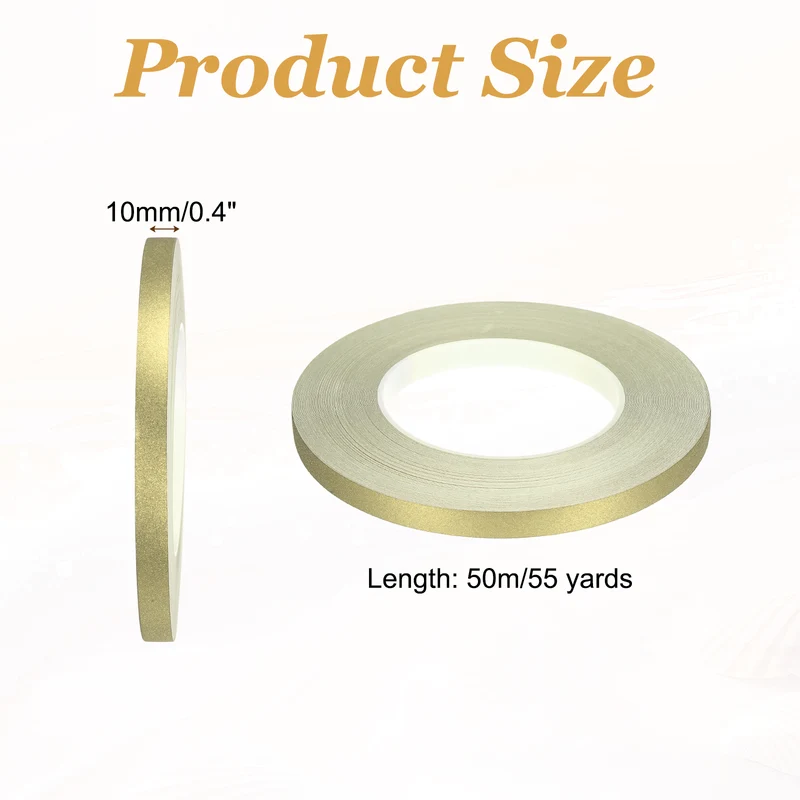 1 Rolls 0.4 Inch x 55 Yards Glitters Washi Tape Light Gold]