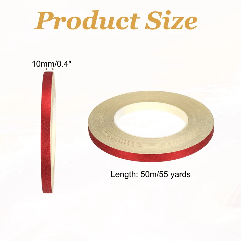 1 Rolls 0.4 Inch x 55 Yards Glitters Washi Tape Red]