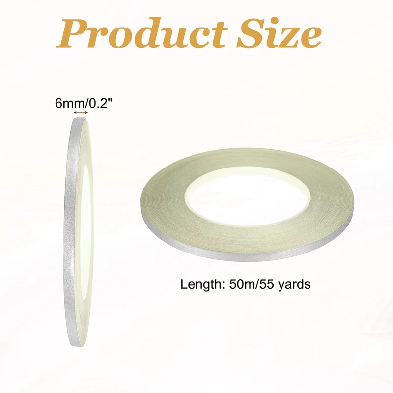 1 Rolls 0.2 Inch x 55 Yards Glitters Washi Tape Silver