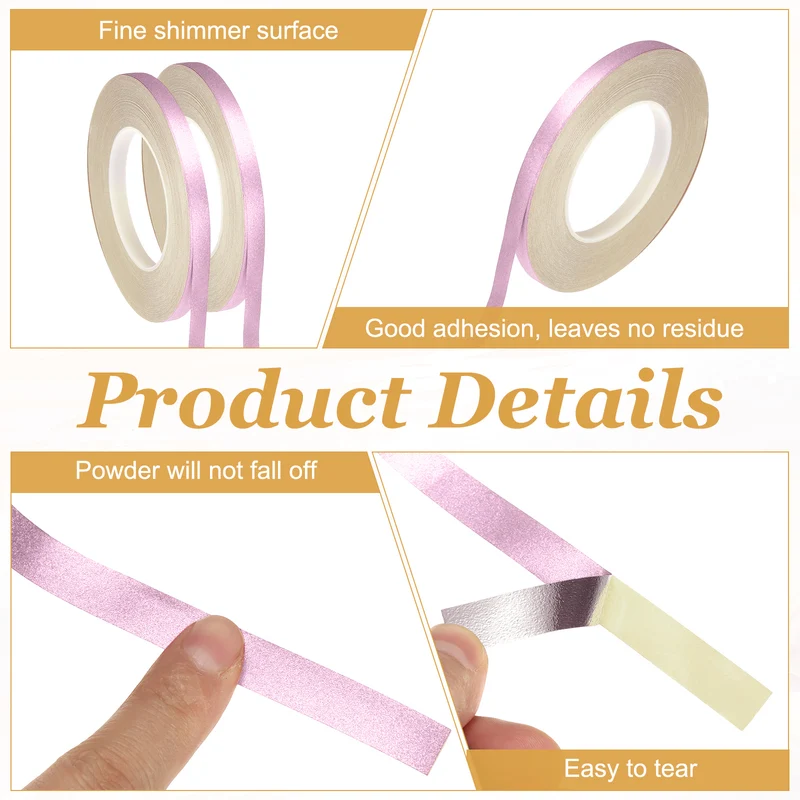 1 Rolls 0.2 Inch x 55 Yards Glitters Washi Tape Pink]