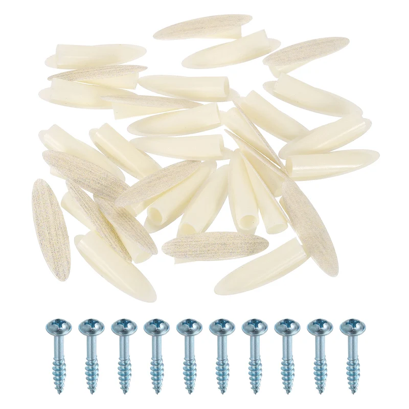 100Pcs 9mm Plastic Pocket Hole Plugs with Pocket Screws, Vertical Grain Beige