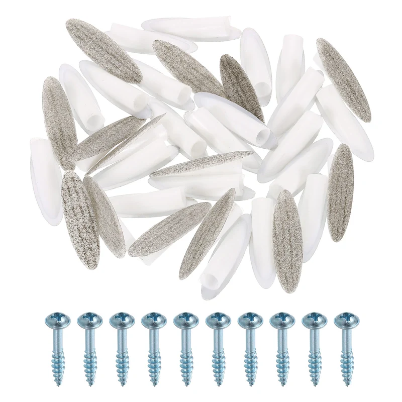 100Pcs 9mm Plastic Pocket Hole Plugs with Pocket Screws, Wood Grain Light Gray