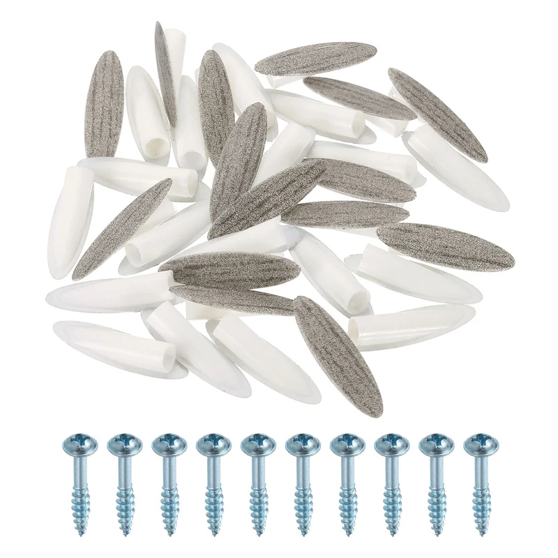 100Pcs 9mm Plastic Pocket Hole Plugs with Pocket Screws, Gray Oak