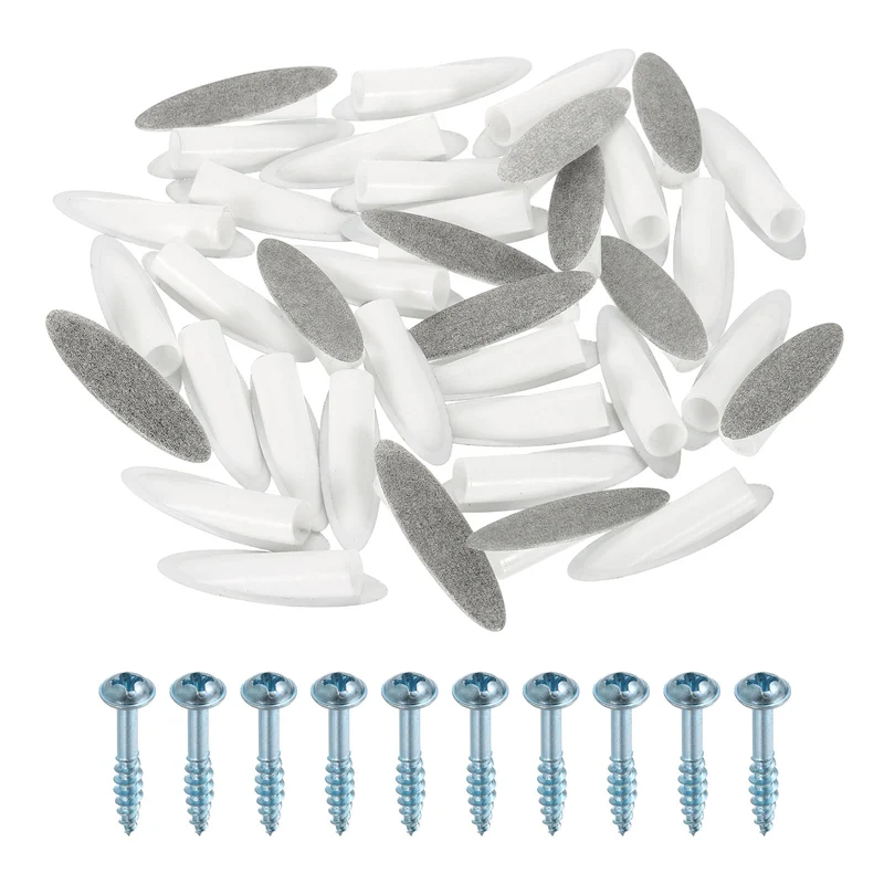 100Pcs 9mm Plastic Pocket Hole Plugs with Pocket Screws, Cement Gray