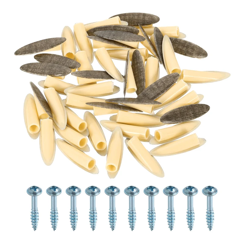 100Pcs 9mm Plastic Pocket Hole Plugs with Pocket Screws, Concrete Gray