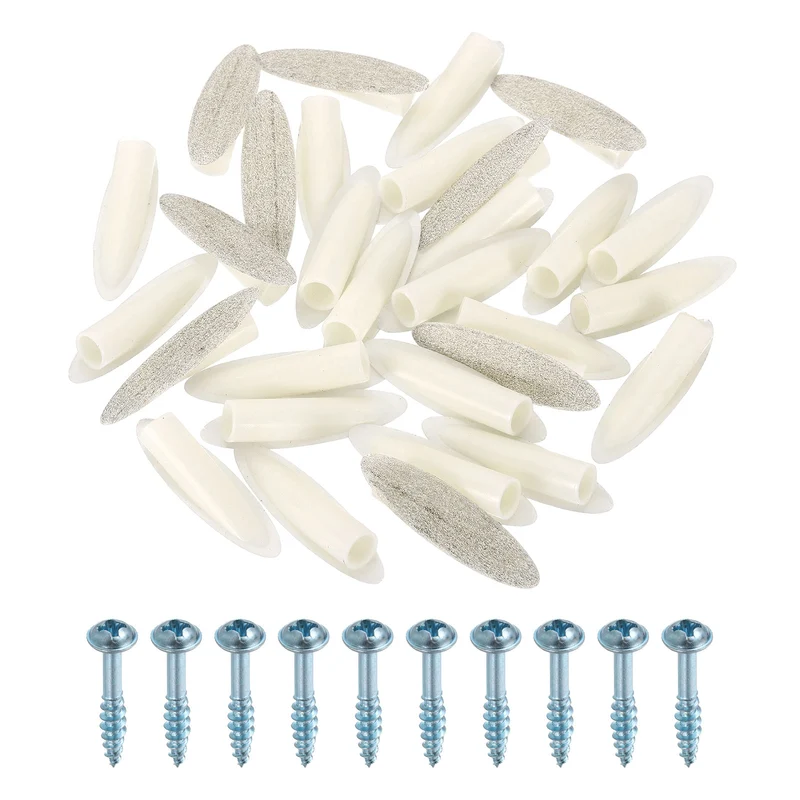 100Pcs 9mm Plastic Pocket Hole Plugs with Pocket Screws, Silver Gray