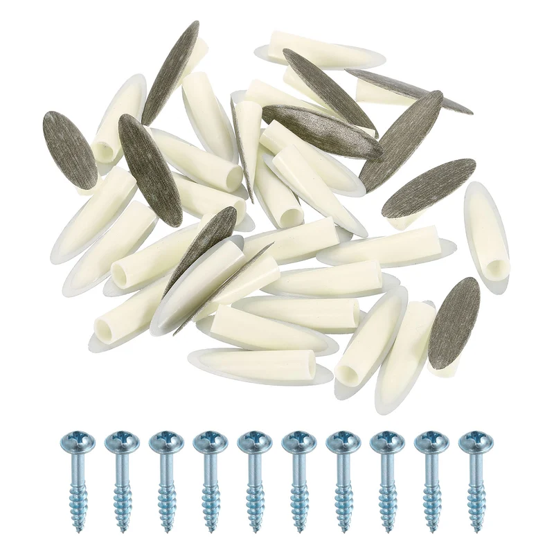 100Pcs 9mm Plastic Pocket Hole Plugs with Pocket Screws, Dark Gray/White