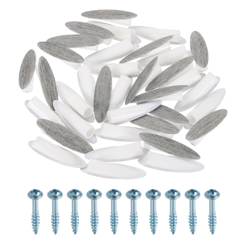 100Pcs 9mm Plastic Pocket Hole Plugs with Pocket Screws, Pale Gray