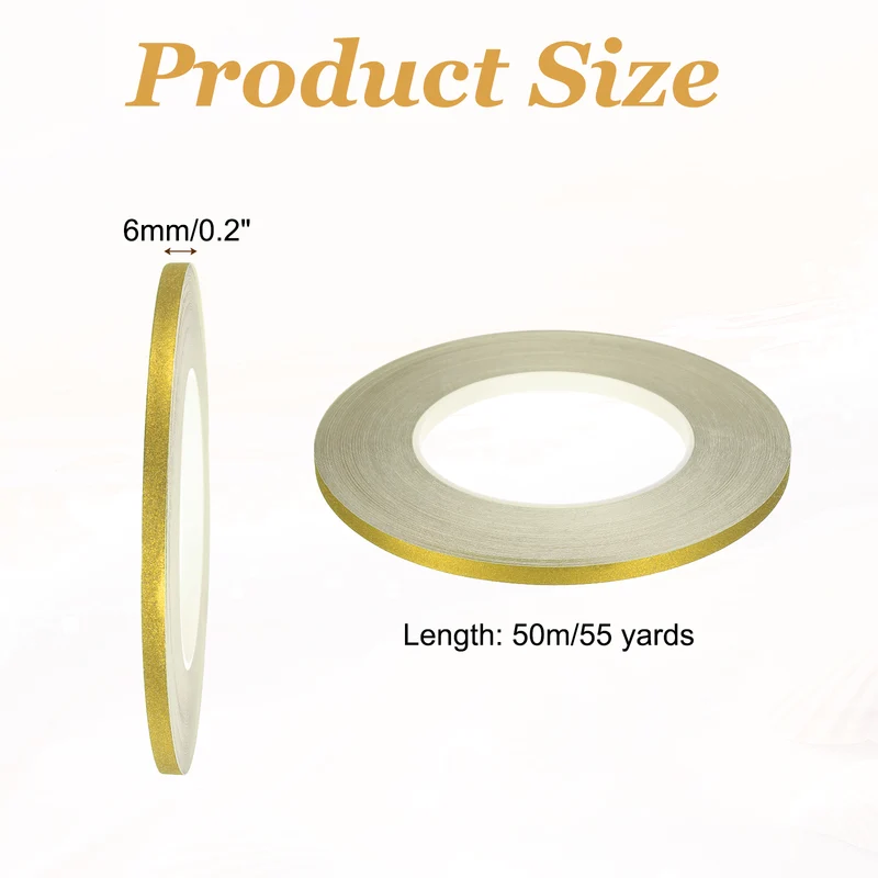 1 Rolls 0.2 Inch x 55 Yards Glitters Washi Tape Gold]