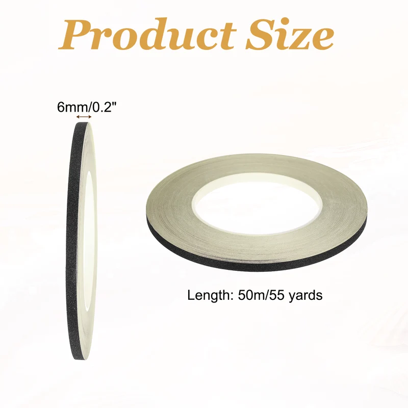 1 Rolls 0.2 Inch x 55 Yards Glitters Washi Tape Black]