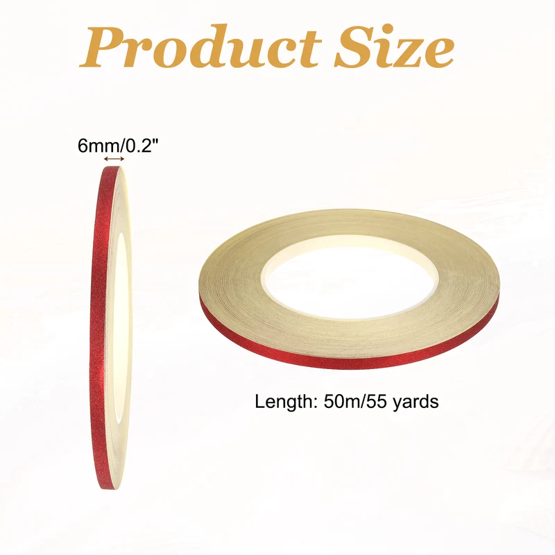 1 Rolls 0.2 Inch x 55 Yards Glitters Washi Tape Red]