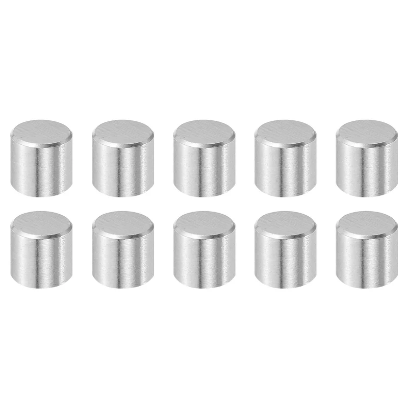 10 Pcs 10 mm x 12 mm Dowel Pins, 316L Stainless Steel Shelf Support Peg Pin