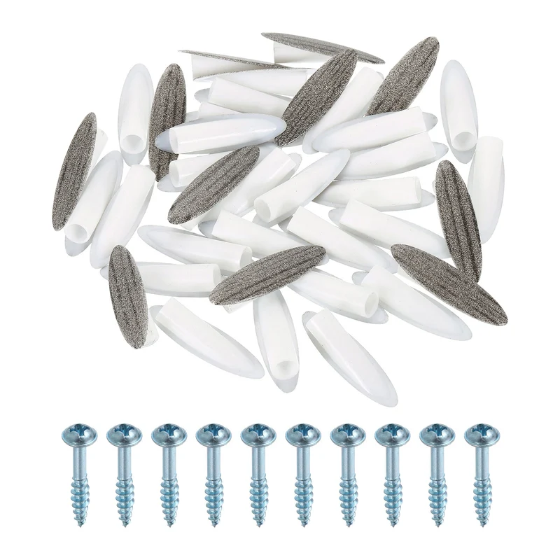 100Pcs 9mm Plastic Pocket Hole Plugs with Pocket Screws, Wood Grain Gray