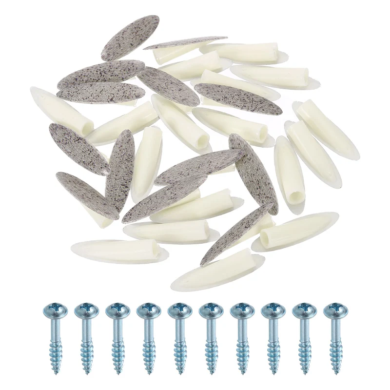 100Pcs 9mm Plastic Pocket Hole Plugs with Pocket Screws, Light Gray
