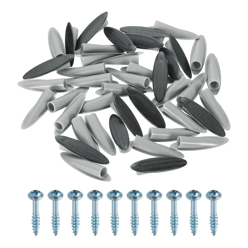 100Pcs 9mm Plastic Pocket Hole Plugs with Pocket Screws, Deep Black