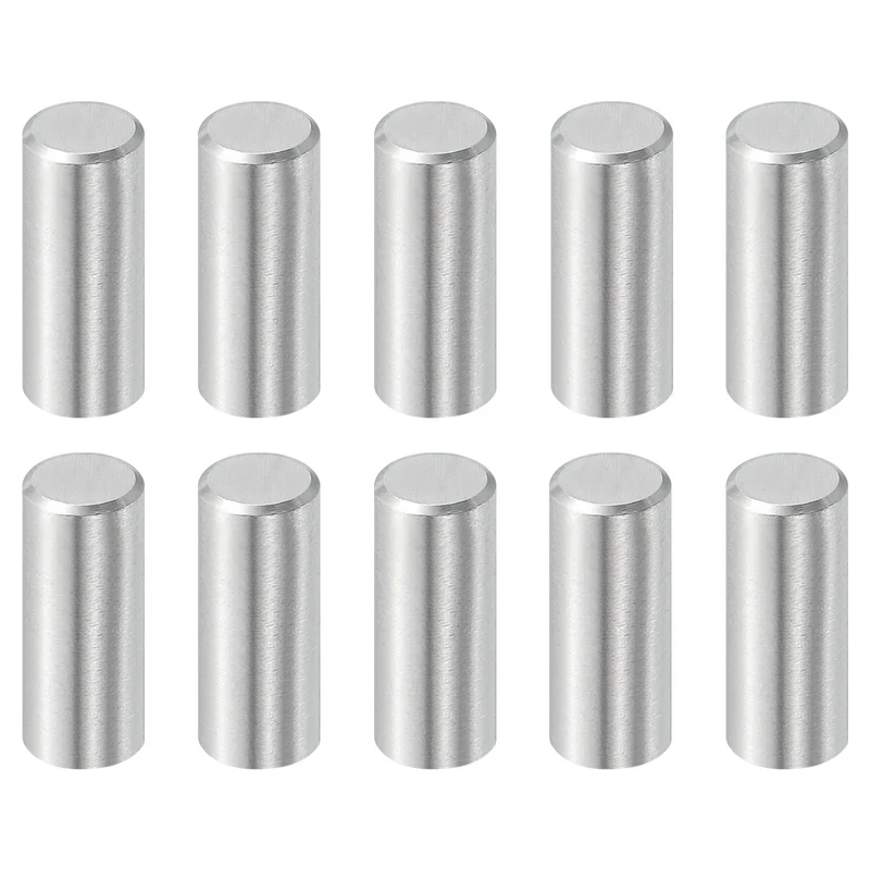 10 Pcs 8 mm x 20 mm Dowel Pins, 316L Stainless Steel Shelf Support Peg Pins