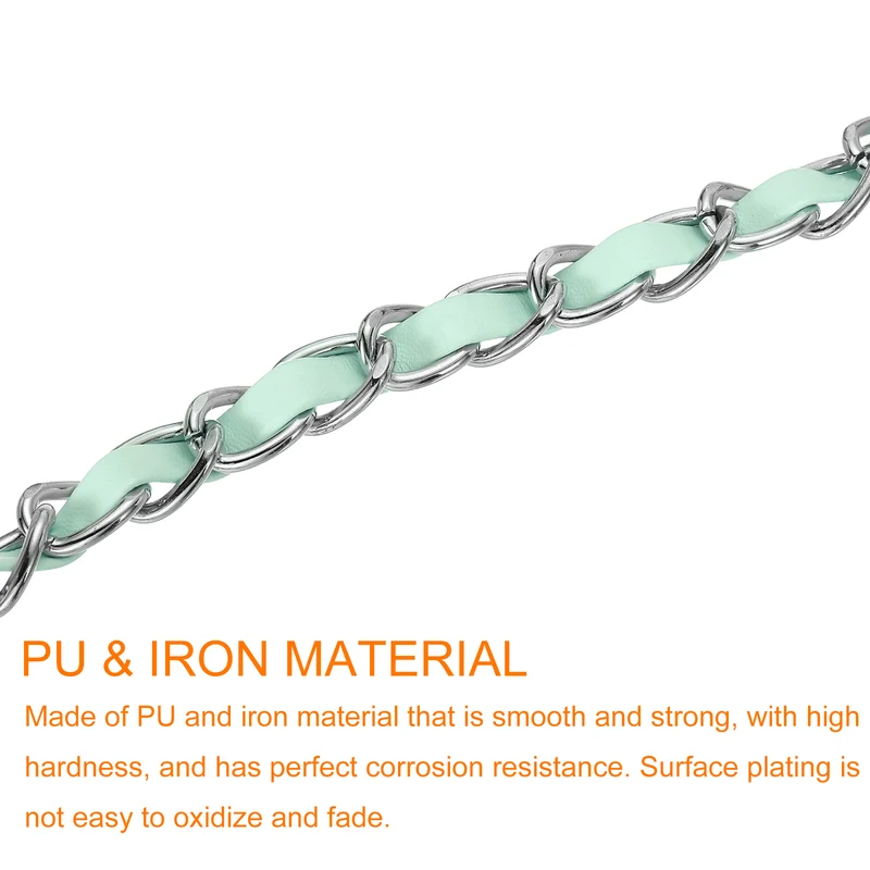 47" Purse Strap with Buckle for Shoulder and Crossbody(Light Green+Silver)