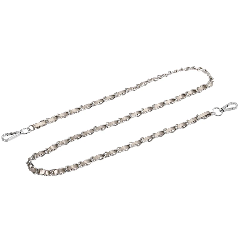 47" Purse Strap with Buckle for Shoulder and Cross Body(Gold+Silver)