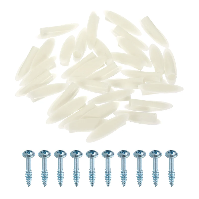 100Pcs 9mm Plastic Pocket Hole Plugs with Pocket Screws, Beige