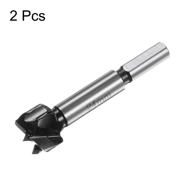 2pcs Forstner Drill Bit 24mm (15/16") K30/C1 Carbide Wood Hinge Hole Opener