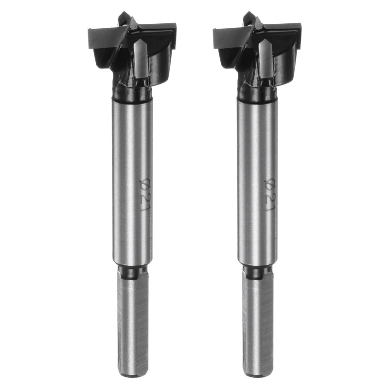 2pcs Forstner Drill Bit 21mm (13/16") K30/C1 Carbide Wood Hinge Hole Opener