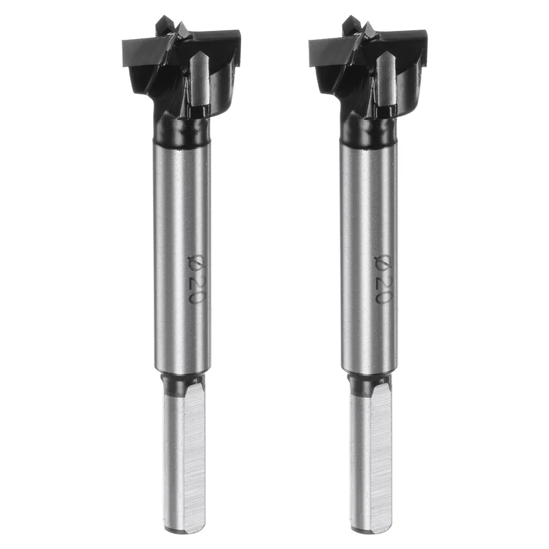 2pcs Forstner Drill Bit 20mm (25/32") K30/C1 Carbide Wood Hinge Hole Opener