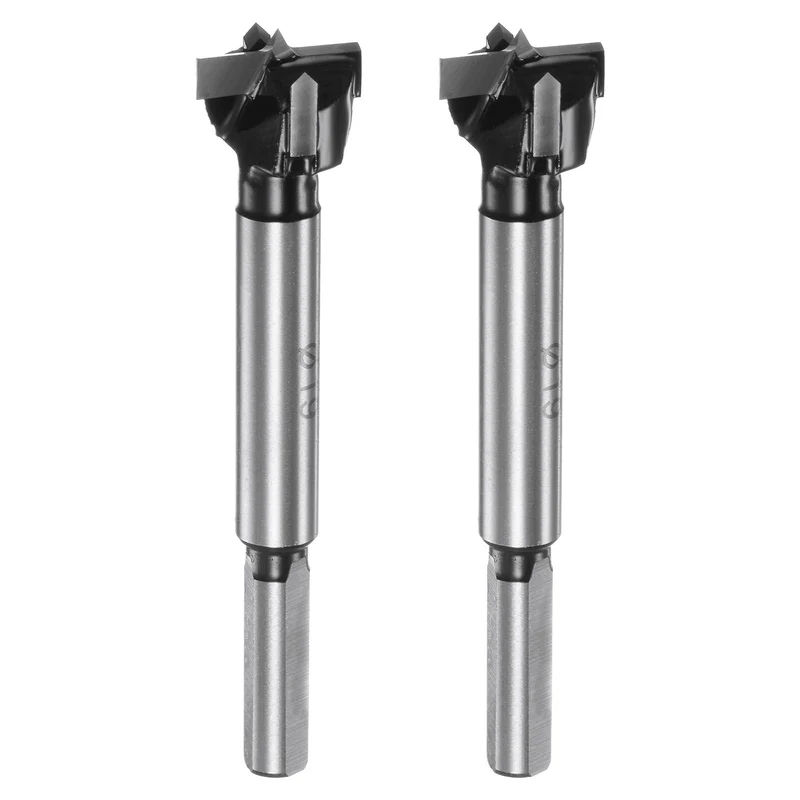 2pcs Forstner Drill Bit 19mm (3/4") K30/C1 Carbide Wood Hinge Hole Opener
