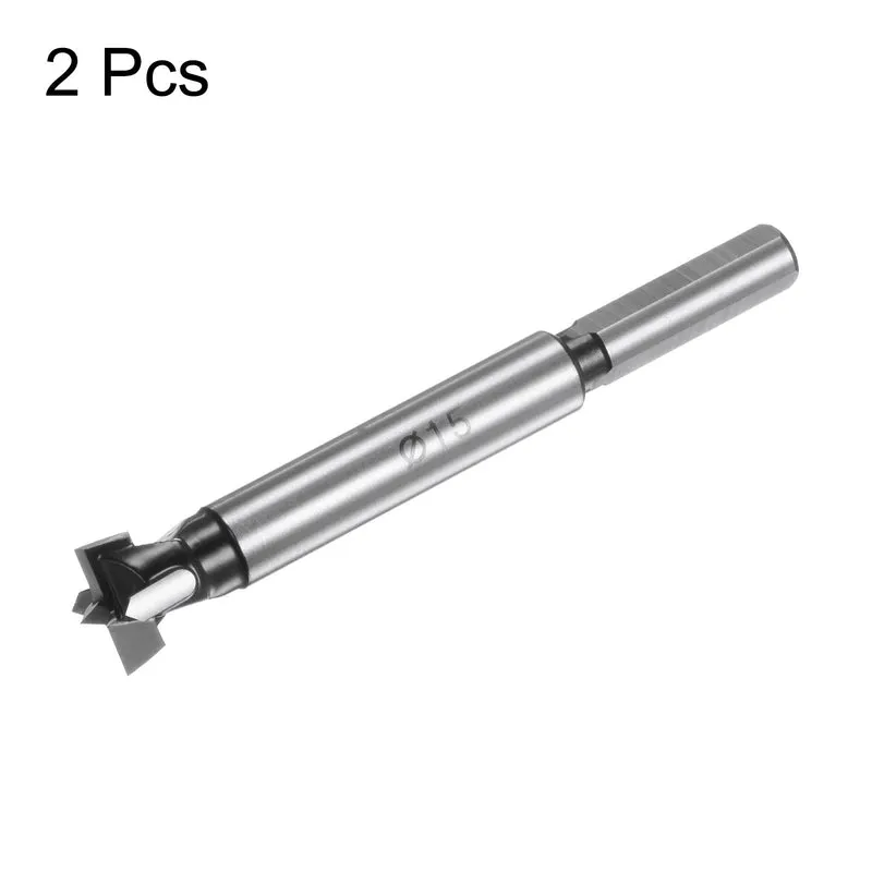 2pcs Forstner Drill Bit 15mm (19/32") K30/C1 Carbide Wood Hinge Hole Opener
