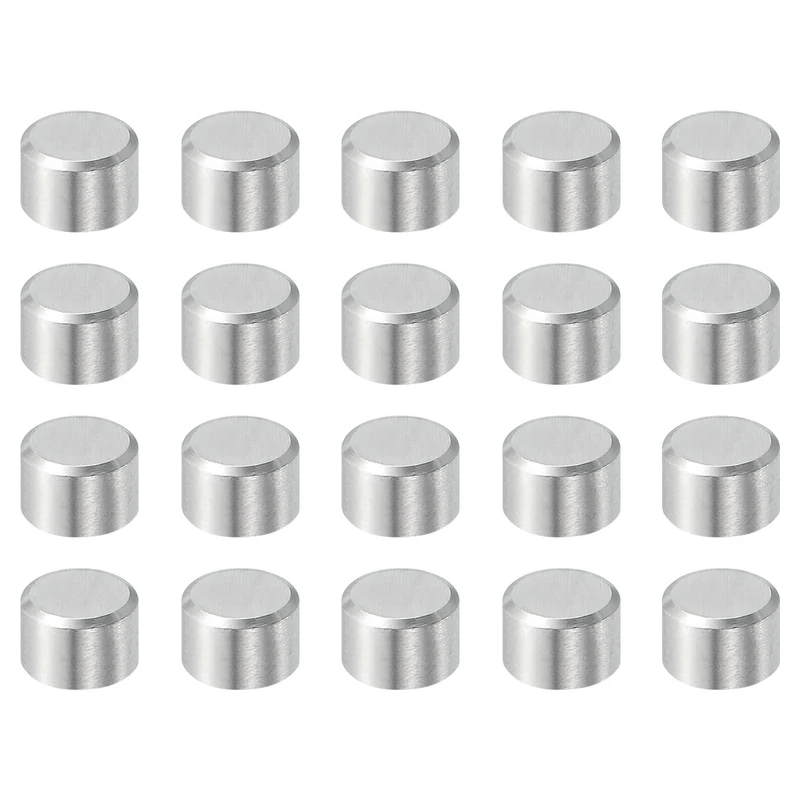 20 Pcs 8 mm x 8 mm Dowel Pins, 316L Stainless Steel Shelf Support Peg Pin