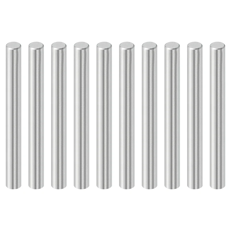 10 Pcs 6 mm x 55 mm Dowel Pins, 316L Stainless Steel Shelf Support Peg Pin