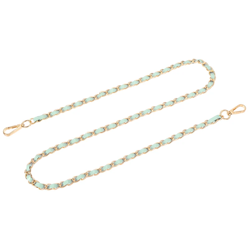 47" Purse Strap with Buckle for Shoulder and Cross Body(Light Green+Gold)