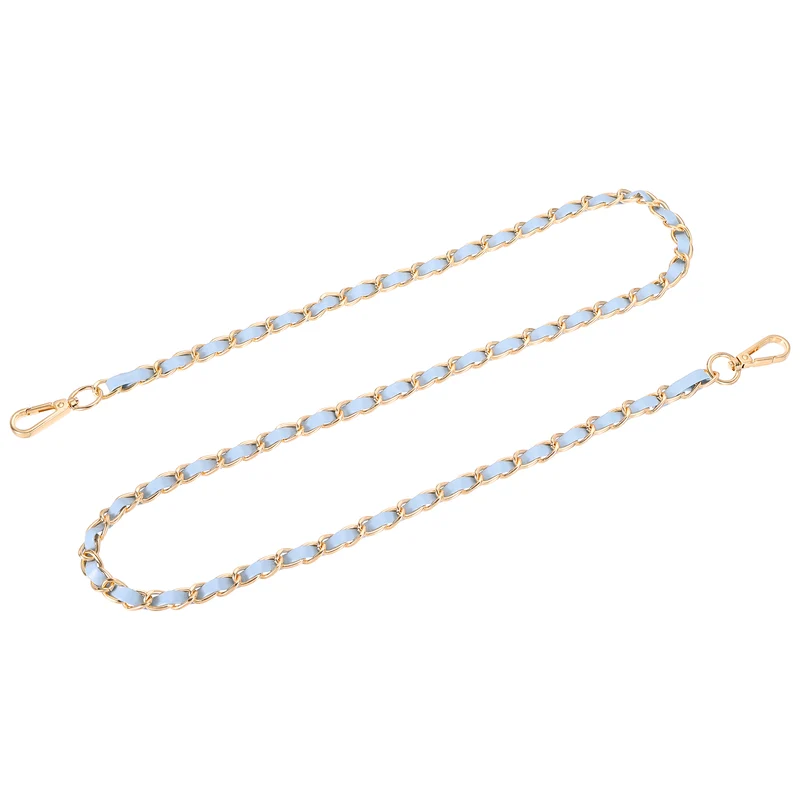 47" Purse Strap with Buckle for Shoulder and Cross Body(Sky Blue+Gold)