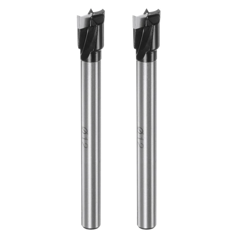 2pcs Forstner Drill Bit 12mm (15/32") K30/C1 Carbide Wood Hinge Hole Opener