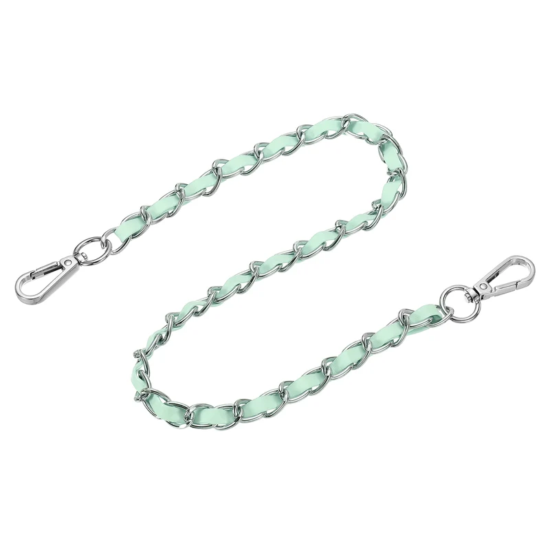 24" Purse Strap with Buckle for Shoulder and Crossbody(Light Green+Silver)