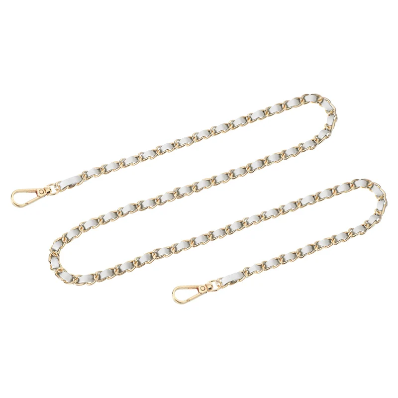 Purse Strap, 39" Leather for Shoulder and Cross Body Strap (Silver, Gold)
