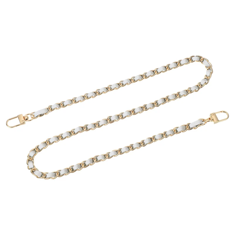 32" Purse Chain Strap with Buckles for Shoulder (Silver + Gold)