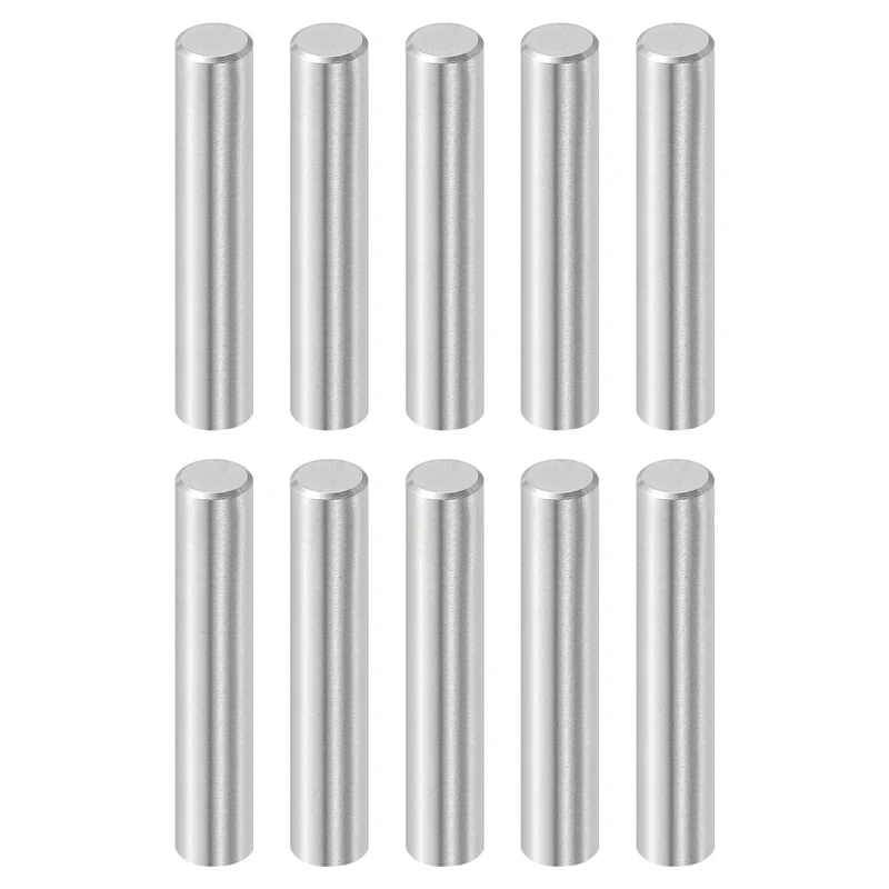 10 Pcs 6 mm x 30 mm Dowel Pins, 316L Stainless Steel Shelf Support Peg Pin