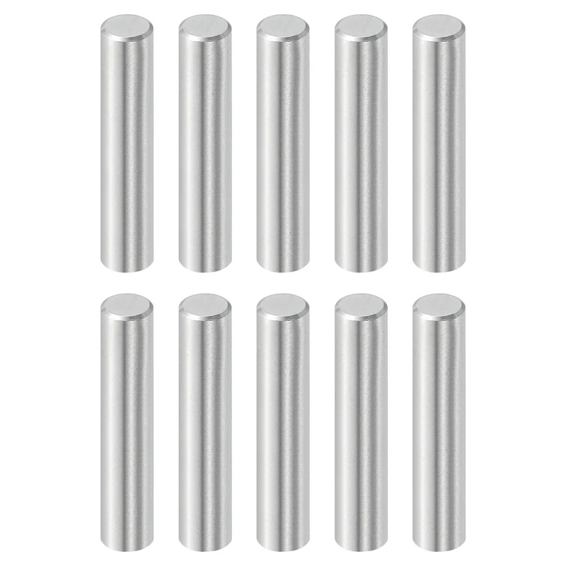 10 Pcs 6 mm x 28 mm Dowel Pins, 316L Stainless Steel Shelf Support Peg Pin