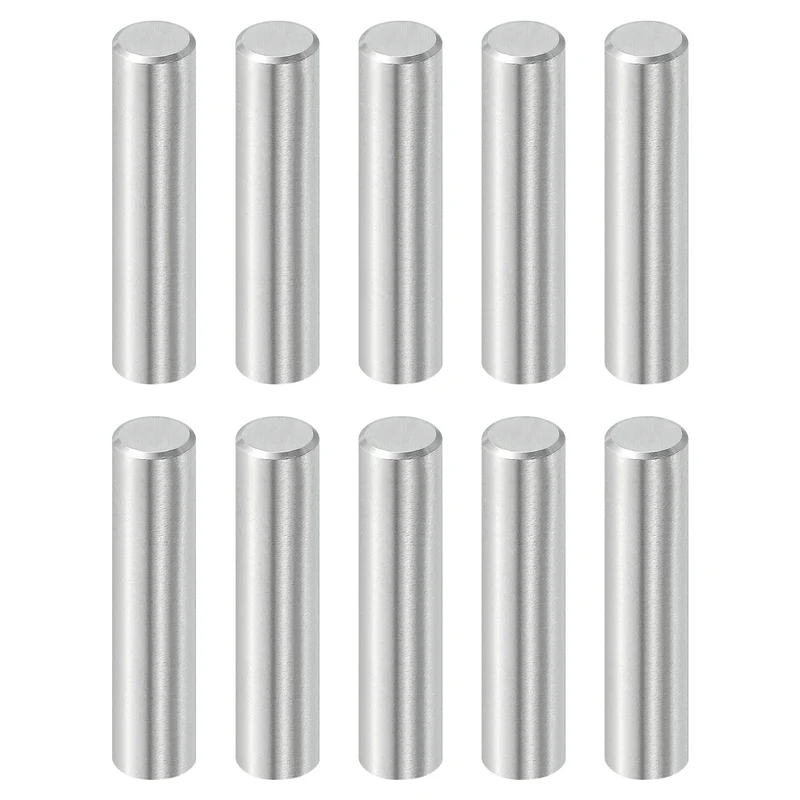 10 Pcs 6 mm x 25 mm Dowel Pins, 316L Stainless Steel Shelf Support Peg Pin