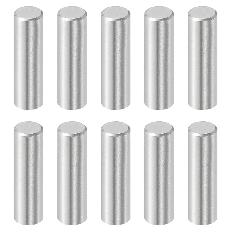 10 Pcs 6 mm x 20 mm Dowel Pins, 316L Stainless Steel Shelf Support Peg Pin