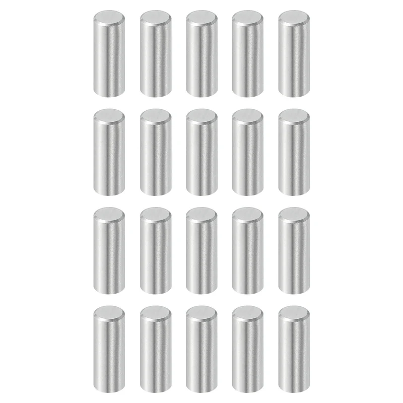 20 Pcs 6 mm x 16 mm Dowel Pins, 316L Stainless Steel Shelf Support Peg Pin