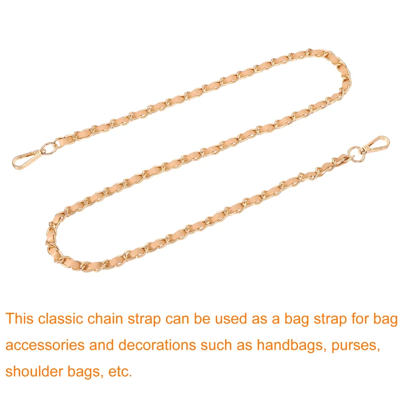 47" Purse Strap with Buckle for Shoulder and Cross Body(Khaki+Gold)